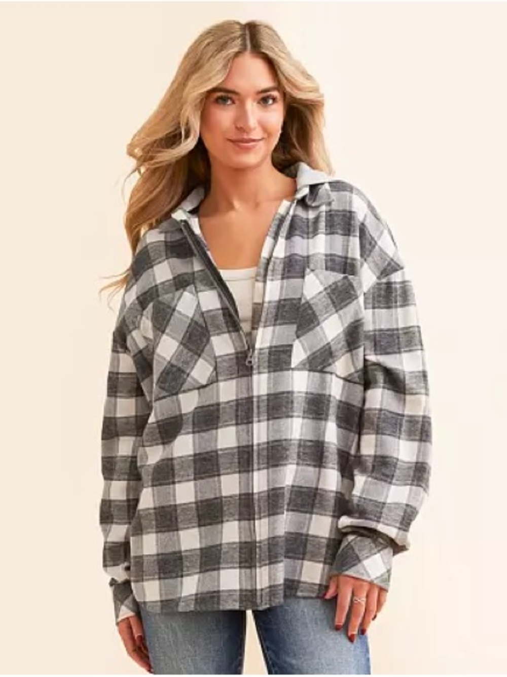 BKE bf fit flannel with hood XL